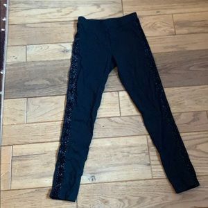Crewcuts legging w side glitter detail